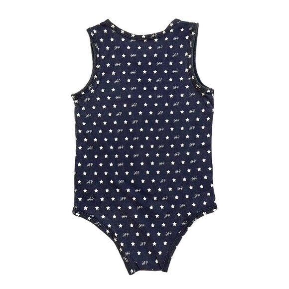 Freshly Picked 12m Patriotic Stars & Stripes Tank Bodysuit Onesie - Picture 4 of 5
